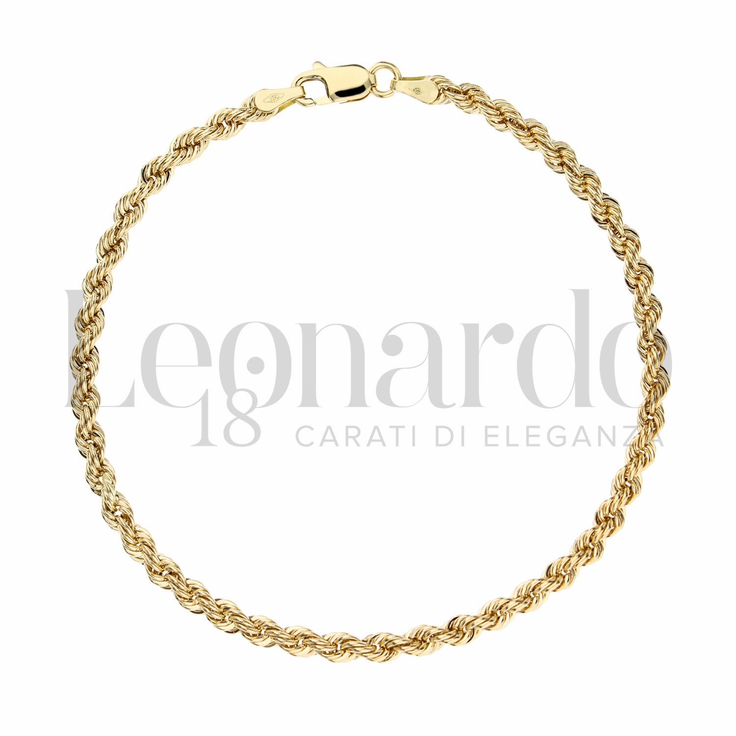 Bracciale Corda Laser in Oro 18 Carati