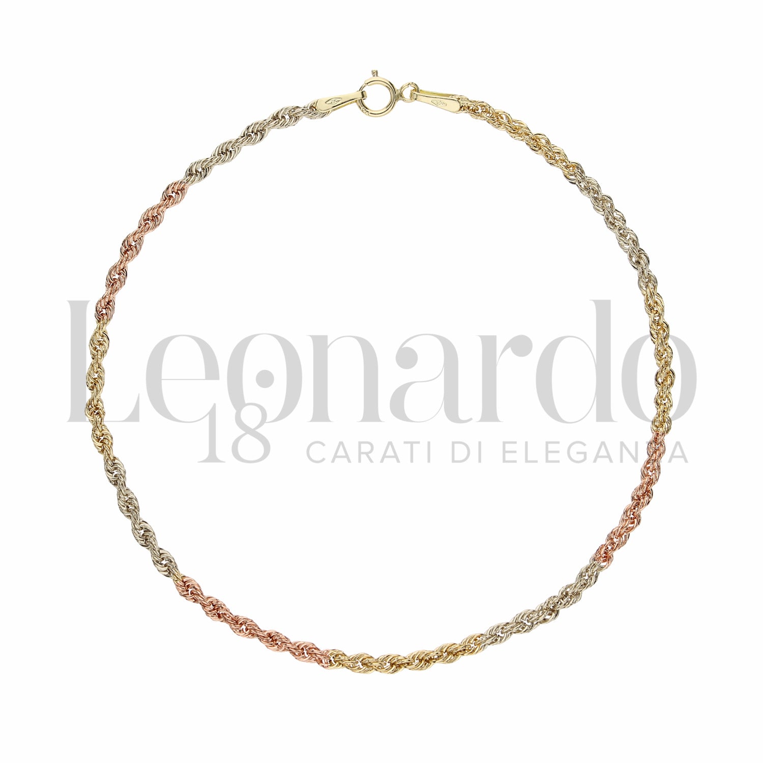 Bracciale Corda Laser in Oro 18 Carati