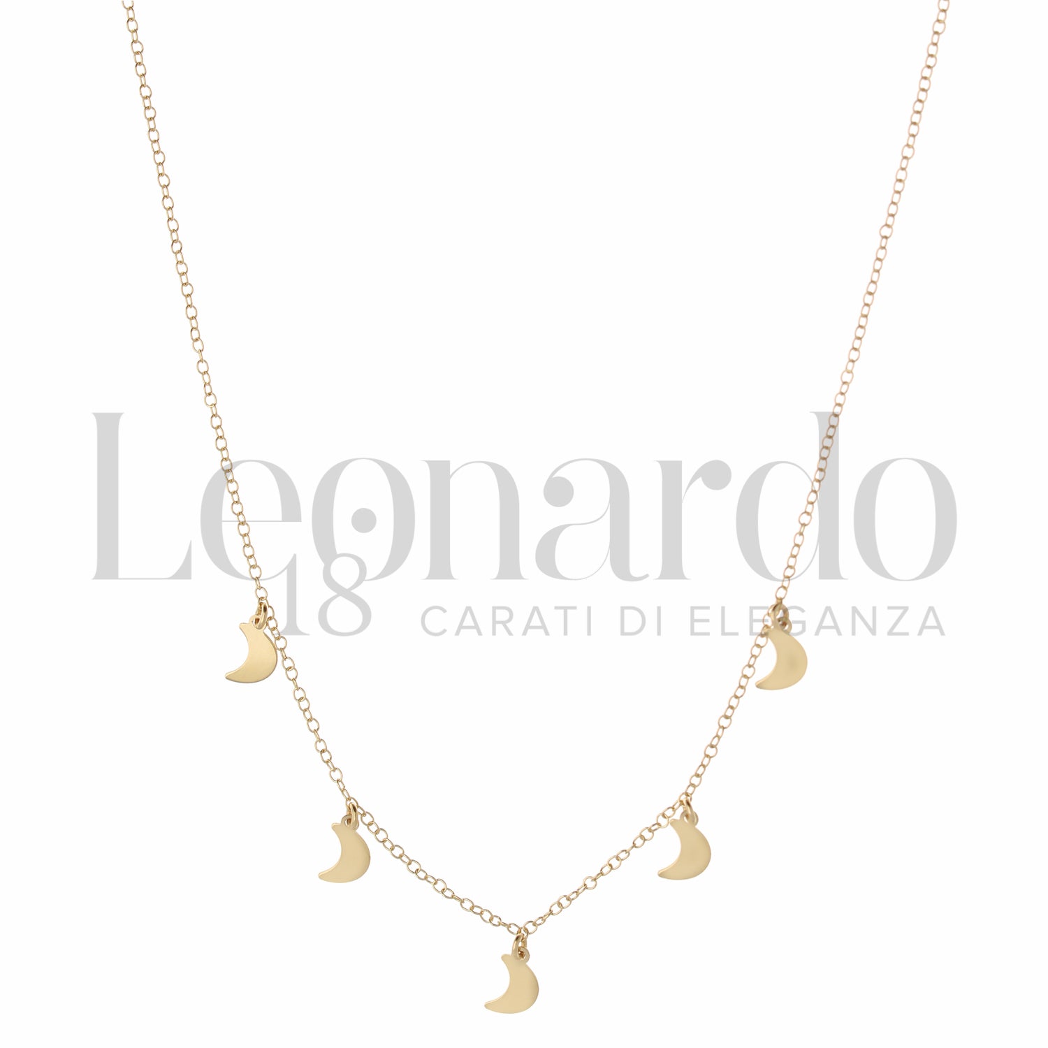 Girocollo con LUNE  pendenti da Donna in Oro 18 Carati