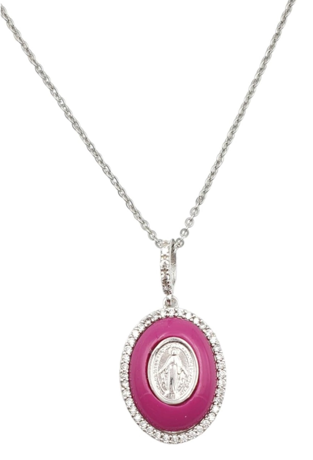 Collana Medaglia Madonna Colorful in