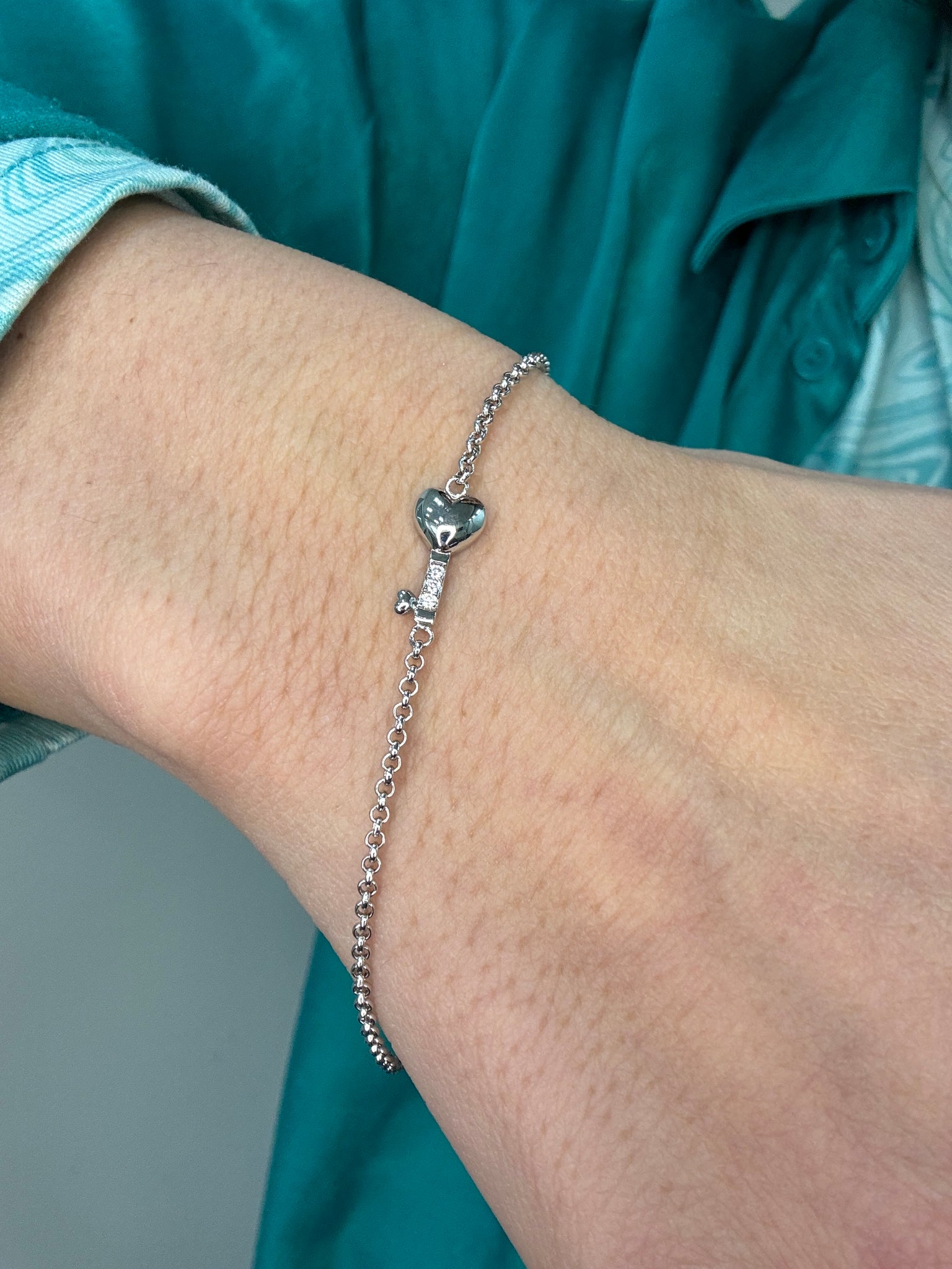 Bracciale Key of Heart in Argento 925