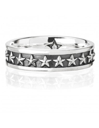 Anello Stars in Argento 925 Brunito