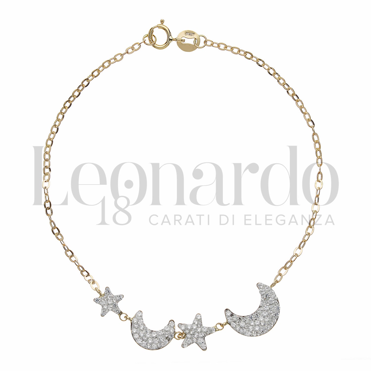 Bracciale Moon Stars Light in Oro 18 Carati